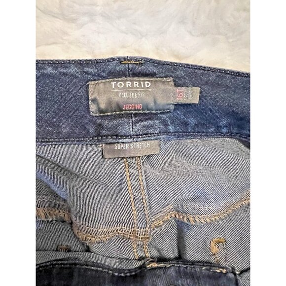 Torrid Jegging Womens 16 Blue Super Stretch 3-Button High Rise Skinny Jeans - Picture 3 of 11